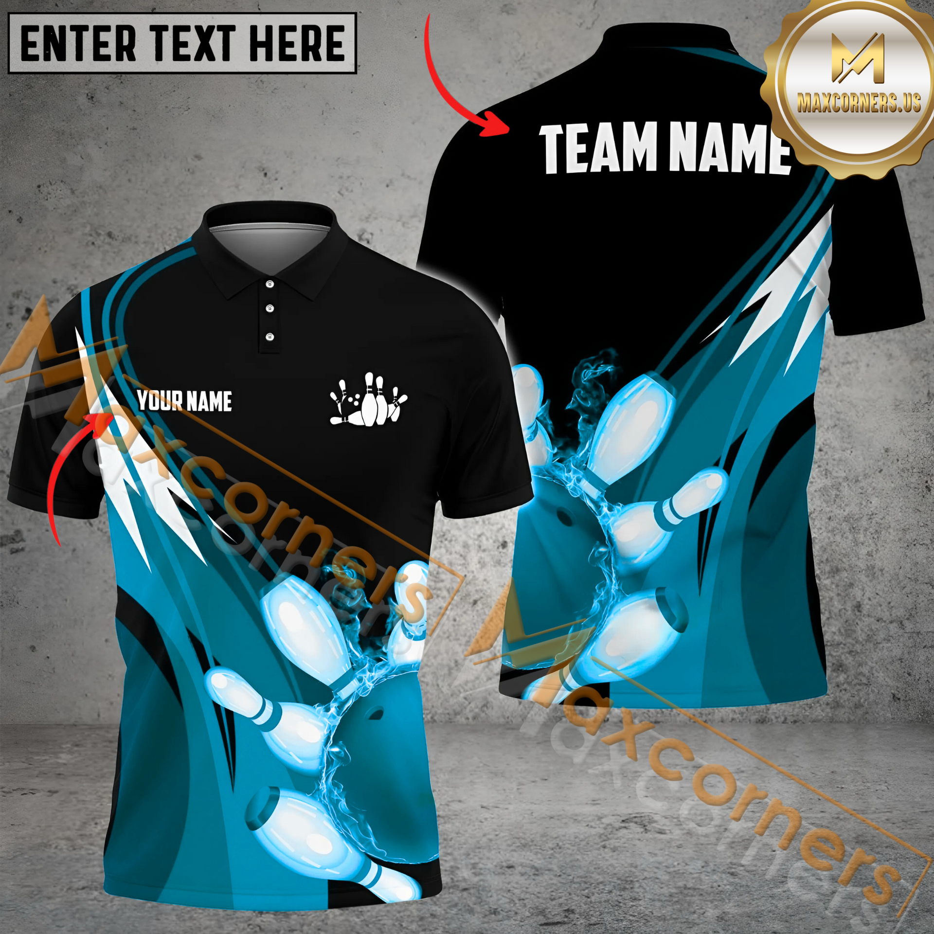 Maxcorners Vintage Fox Bowling Jersey Multicolor Option Customized Nam