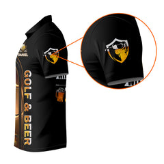 Maxcorners Weekend Forecast Golf With A Change Of Beer Custom Golf Polo Shirt, Mens Golf Gift, Golf Lover Gift