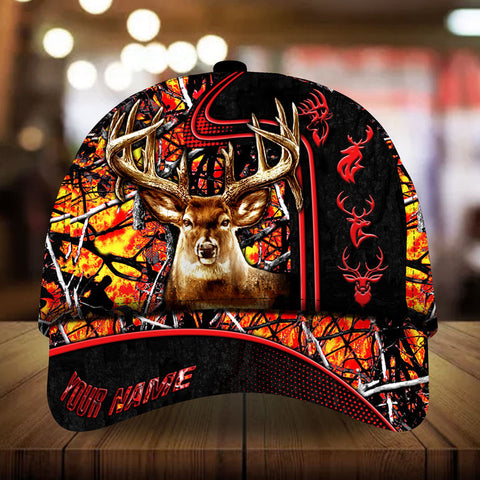 Maxcorners Beautiful Deer Hunting Version 2 Multicolored Pattern Personalized Cap