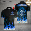 Maxcorners Darts Flaming Dartboard Mystical Multicolor Customized Name, Team Name 3D Shirts