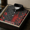Maxcorners Red Friday American Flag Poppy Golf Polo Shirt, Ladies Golf Shirt, Golf Tops For Women LM1507