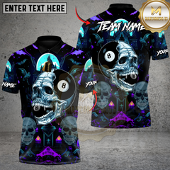 Maxcorners Ball 8 Billiards Skull Reapers of the Black Moon Multicolor Customized Name, Team Name 3D Shirt
