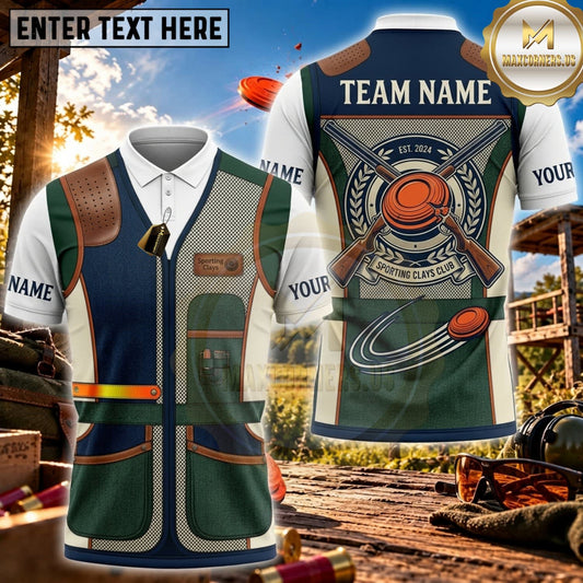 Maxcorners Clay Shooting Circular Target Performance Vest Personalized Name 3D Unisex Shirt