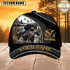 Maxcorners Dog Hunting And Duck Golden Sunset Wetland Scene Multiple Options Personalized Name 3D Cap