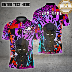 Maxcorners Bowling Shirts Bowling Ball Cartoon Character Bowling Theme Multi Options Personalized Name, Team Name 3D Shirt