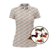 Maxcorners Dachshund Christmas Shirt For Golfer, Dog Pattern Golf Shirt, Funny Golf Shirt For Men