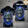 Maxcorners Fire Alpha Wolf 8-Ball Billiards Multicolor Customized Name, Team Name 3D Shirts