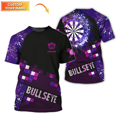 Maxcorners Custom Name Dart Jersey, Purple Dart Shirt for Players, Personalized Darts Outfit for Dart Lovers LM0509