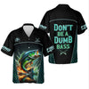 Maxcorners Don't Be A Dumb Bass SPF Shirt For Men, Funny Fishing Shirt, Fishing Shirts For Men, Bass Fishing