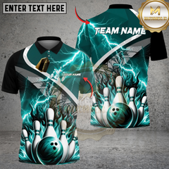 Maxcorners Thunder Breaker Bowling Jersey Multicolor Options Personalized Name, Team Name 3D Shirt
