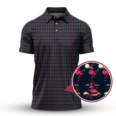 Maxcorners Flamingo Golf Shirt, Halloween Golf Shirt, Funny Pattern Golf Shirt For Golfer