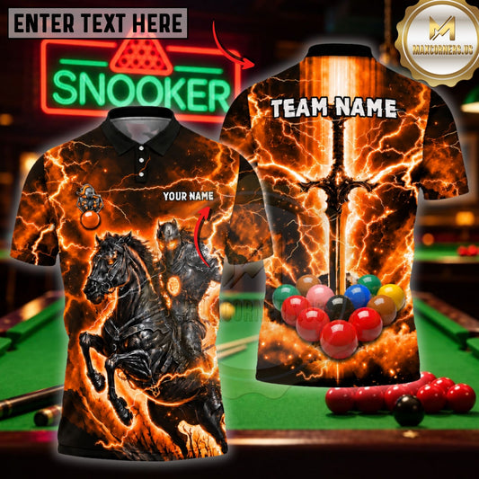 Maxcorners Billiards Wear Mystic Dragon Graphic Multicolor Customized Name 3D Shirt