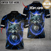 Maxcorners Fire Alpha Wolf 8-Ball Billiards Multicolor Customized Name, Team Name 3D Shirts