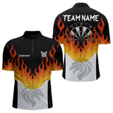 Maxcorners Dragon Fire Flame Dartboard Custom Dart Shirt For Men, Dart Team Jerseys LM064