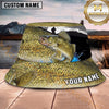Maxcorners Fishing Lightning Storm Fishing with Dramatic Graphic Personalized Name 3D Bucket Hat (13 Fish Species)