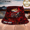 Maxcorners Fishing Epic Sunset Fishing Skull Design Personalized Name 3D Bucket Hat (13 Fish Species)