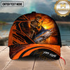 Maxcorners Skeleton Fishing Sunset Multicolor Options Personalized Name 3D Cap(12 Fish Species)