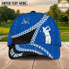 Maxcorners Golf Chevron Trail Golfer Silhouette Personalized Name 3D Classic Cap