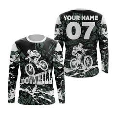 Maxcorners Camo Downhill MTB Cycling Customize Name 3D Shirts