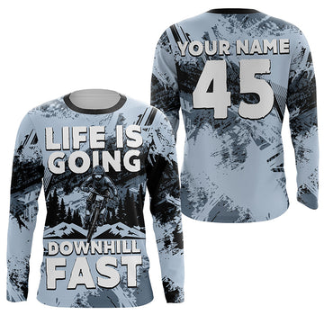 Maxcorners Life Is Going Downhill Fast Cycling Customize Name 3D Shirts