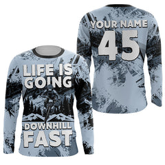 Maxcorners Personalized kids MTB downhill jersey UPF30+ Mountain bike shirt boys girls mens cycling clothes LM2809