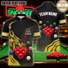Maxcorners Billiards Gear Honeycomb Background Art Multicolor Customized Name 3D Shirt