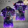 Maxcorners Bowling Hiphop Pitbull Multicolor Customized Name, Team Name 3D Shirt