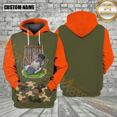 Maxcorners Custom Name Pigeon Camo Hunting All Over Print Shirt Best Gift For Hunter