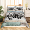 Maxcorners Summer Camp Bedding Set Twin, Camper Decor Bedding Set