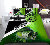 Maxcorners Personalized Largemouth Bass Fishing Bedding Set