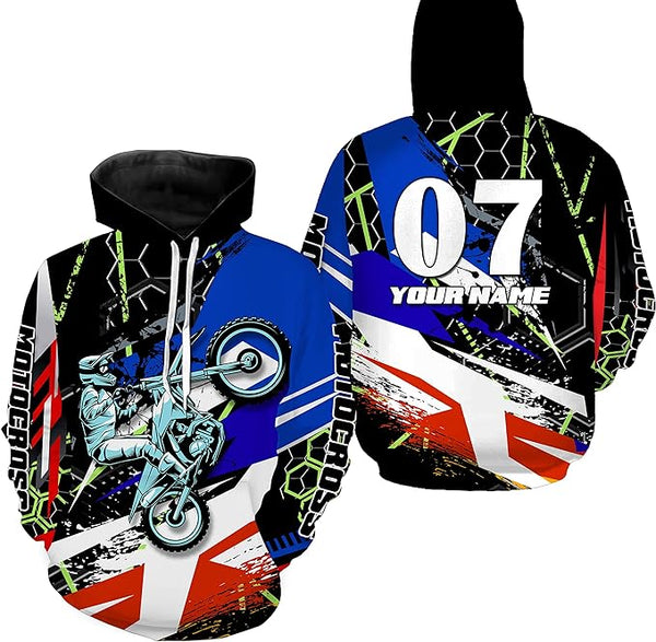 Maxcorners Motocross Dirt Bike MX Racing Customize Name And Number 3D Shirts