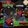 Maxcorners Billiards Gear Honeycomb Background Art Multicolor Customized Name 3D Shirt