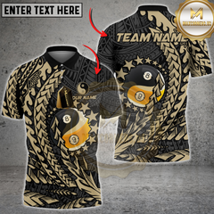 Maxcorners Billiards Yin And Yang Ball 8&9 Multicolor Customized Name, Team Name 3D Shirt
