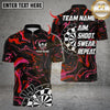 Maxcorners Aim Shoot Swear Repeat Dart Multicolor Customized Name, Team Name 3D Shirts