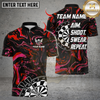 Maxcorners Aim Shoot Swear Repeat Dart Multicolor Customized Name, Team Name 3D Shirts