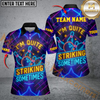Maxcorners Bowling Striking Sometimes – Neon Lights Personalized Name 3D Shirt For Women