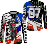 Maxcorners Motocross Racing Customize Name And Number 3D Shirts