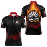 Maxcorners Fire Flame Dartboard In City Champion World Dart Shirts For Men, Dart Jerseys LM054