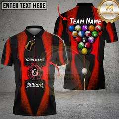 Maxcorners Billiards Hex Gradient Multicolor Customized Name, Team Name 3D Shirt