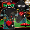 Maxcorners Billiards Gear Honeycomb Background Art Multicolor Customized Name 3D Shirt