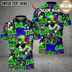 Maxcorners Graffiti Swag Golf Polo Shirt, Customized Name & Team Name 3D Shirts (4 Colors)