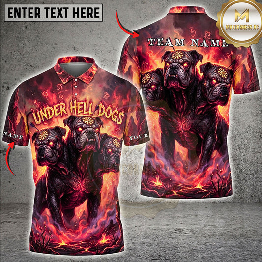 Maxcorners Darts Thunder Hell Dogs Cerberus Dartboard Multiple Options Personalized Name, Team Name 3D Shirt