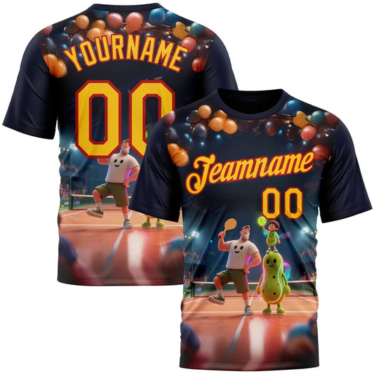 Maxcorners Pickleball Family Duo Mascot Fun Cartoon Court Match Personalized Name 3D Unisex Shirt