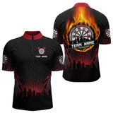 Maxcorners Fire Flame Dartboard In City Champion World Dart Shirts For Men, Dart Jerseys LM054