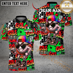 Maxcorners Graffiti Swag Golf Polo Shirt, Customized Name & Team Name 3D Shirts (4 Colors)