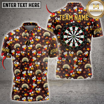 Maxcorners Darts Colorful Christmas Candy Pattern Festive Dartboard Personalized Name 3D Unisex Shirt