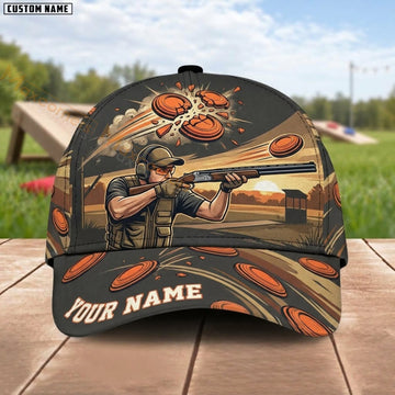 Maxcorners Trap & Skeet Shooting Clay Range Shooter Personalized Name 3D Cap