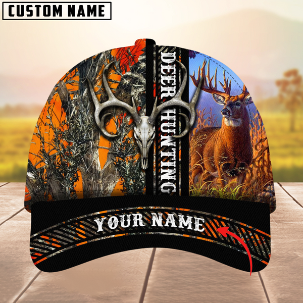 Maxcorners Epic Sarin Design Deer Hunting Multicolor Option Personalized Name 3D Cap