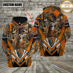 Maxcorners Forest Hunter Deer Hunting Custom Name Shirt 3D All Over Printed Clothes