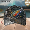 Maxcorners Fishing Skull Angler Torn Metal Personalized 3D Cap